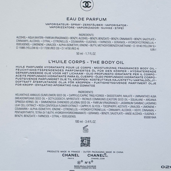 CHANEL No 5 Set Perfume and Body Oil - Picture 1 of 6